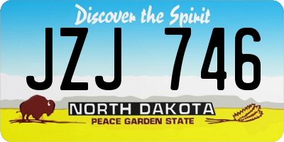 ND license plate JZJ746