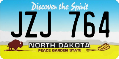ND license plate JZJ764