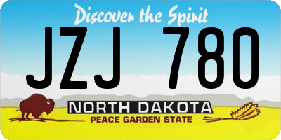 ND license plate JZJ780