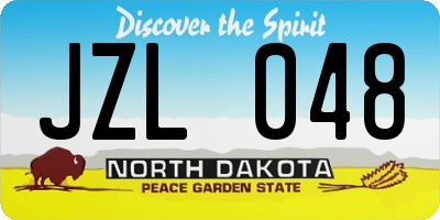 ND license plate JZL048
