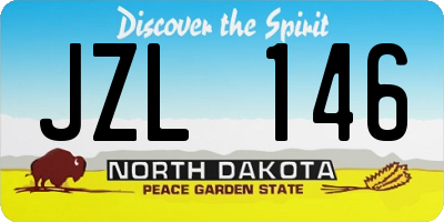 ND license plate JZL146