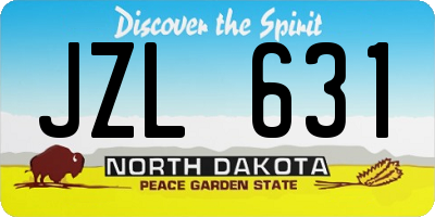 ND license plate JZL631