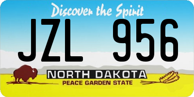 ND license plate JZL956