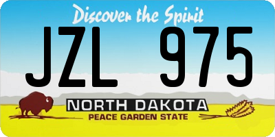 ND license plate JZL975