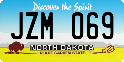 ND license plate JZM069