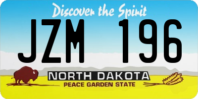 ND license plate JZM196
