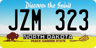 ND license plate JZM323