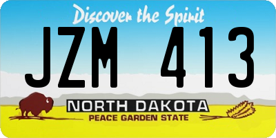ND license plate JZM413