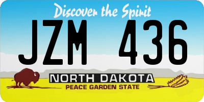 ND license plate JZM436