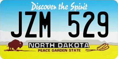 ND license plate JZM529