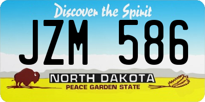 ND license plate JZM586