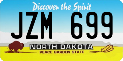 ND license plate JZM699