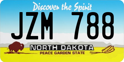 ND license plate JZM788