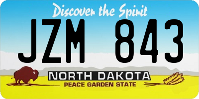 ND license plate JZM843