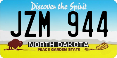 ND license plate JZM944