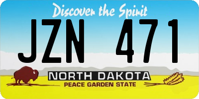 ND license plate JZN471