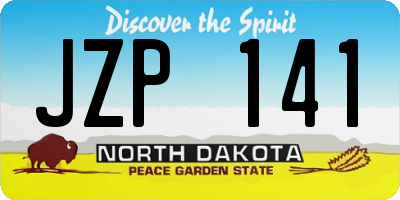 ND license plate JZP141
