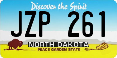 ND license plate JZP261