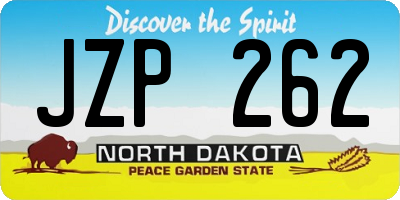 ND license plate JZP262