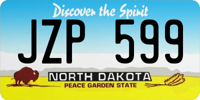 ND license plate JZP599