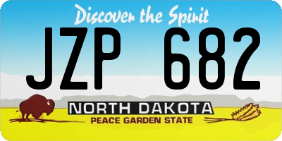 ND license plate JZP682