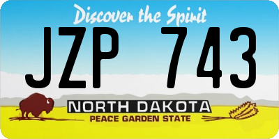 ND license plate JZP743