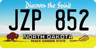 ND license plate JZP852