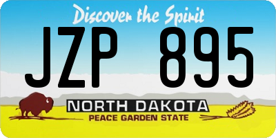 ND license plate JZP895