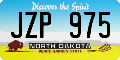 ND license plate JZP975