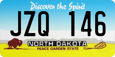 ND license plate JZQ146