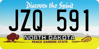 ND license plate JZQ591