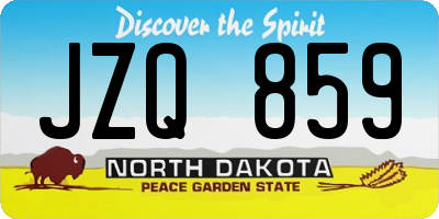 ND license plate JZQ859