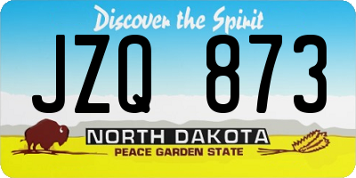 ND license plate JZQ873