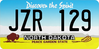 ND license plate JZR129