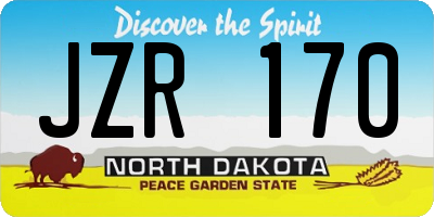 ND license plate JZR170
