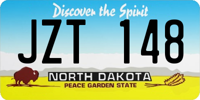 ND license plate JZT148