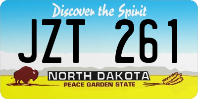 ND license plate JZT261