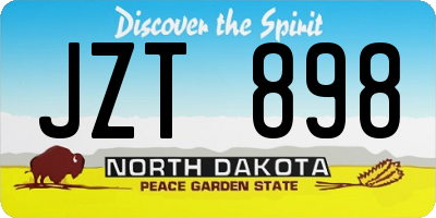 ND license plate JZT898