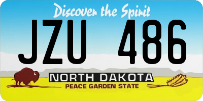 ND license plate JZU486