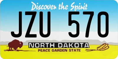 ND license plate JZU570