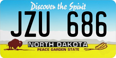 ND license plate JZU686