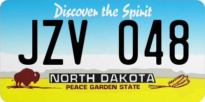 ND license plate JZV048