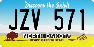 ND license plate JZV571
