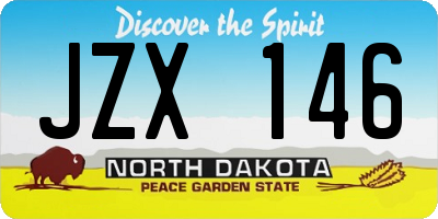ND license plate JZX146