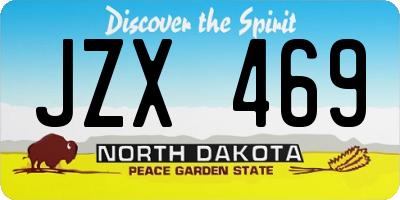 ND license plate JZX469