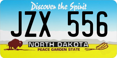 ND license plate JZX556
