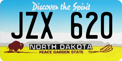ND license plate JZX620