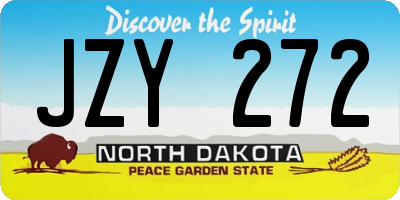 ND license plate JZY272