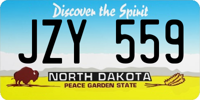 ND license plate JZY559