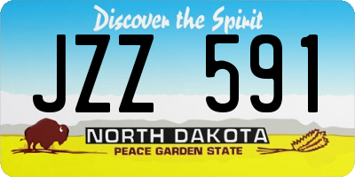 ND license plate JZZ591